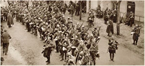 Involved Collection: A unit of General Franco's Nationalist troops lined up to receive their rations, Alcorcon