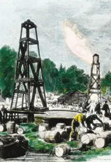 United States (1870). Oil Creek Valley. Perforation