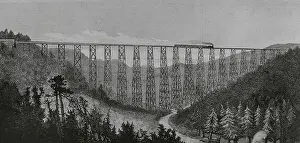 Wrought Prints: United States. Alton, Pennsylvania. The Kinzua Viaduct