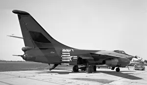 United States Navy - Douglas A3D-1 Skywarrior 130356 (msn 9257), seen with JATO bottles fitted for trials. (Note: JATO became superfluous with development of the high-powered steam catapults in the early 1950s). 29 July 1954: First flight. July 1954: Delivered to the United States Navy.1954: Naval Air Test Centre (NATC).August 1954: Converted to YA3D-1Q electronic reconnaissance aircraft.1956-58: Operations with VQ-2 with unit code JQ and call-sign 1'.16 October 1958: Crashed (on approach to Adana AB, Turkey or near Port Lyautey, Morocco, sources differ) 4 crewmen killed. Date: 1954 United States Navy - Douglas A3D-1 Skywarrior 130356