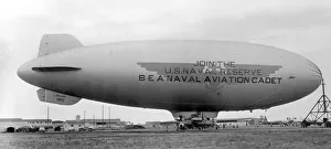 Images Dated 26th February 2021: United States Navy - Goodyear ZSG-3 airship K-120