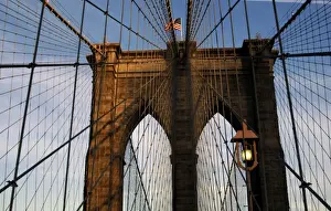 United States. New York. Brooklyn bridge