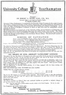 Colleges Prints: University College Southampton School Of Navigation 1947