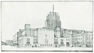 University Of London Senate House & Library Perspective