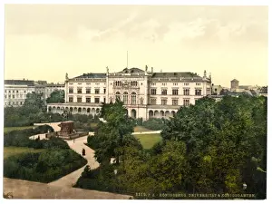 Konigsberg Prints: University and Royal Garden, Konigsberg, East Prussia, Germa