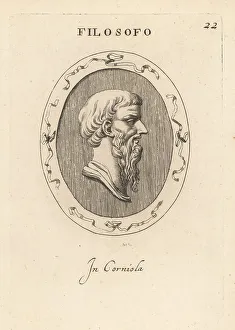Carnelian Prints: Unknown ancient Greek philosopher with beard