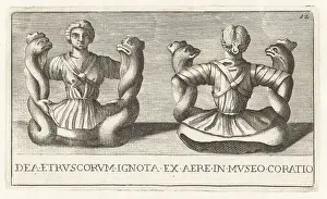 Ridolfino Venuti Prints: Unknown Etruscan terrestrial goddess with monstrous body