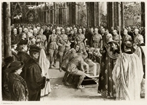 The Unknown Warrior at Westminster Abbey 1920