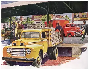 Unloading Chickens Date: 1948