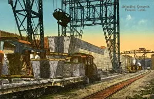 Unloading Concrete, Panama Canal