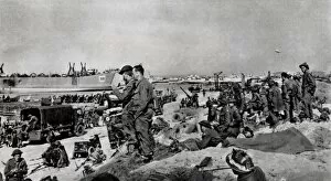 Beaches Collection: Unloading Supplies in Normandy; Second World War, 1944