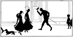 Chivalrous Prints: An unmilitary salute in silhouette, WW1