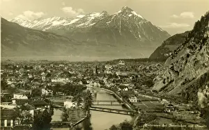 Interlaken Prints: Unterseen near Interlaken with Niesen, Bern, Switzerland