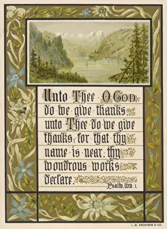 Unto Thee O God Text