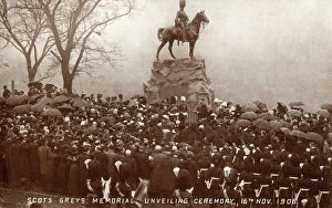 Images Dated 5th April 2019: Unveiling of the Royal Scots Grey Memorial, Princes Street