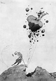 Shot Collection: Unwavering Divotion by Heath Robinson - golf cartoon