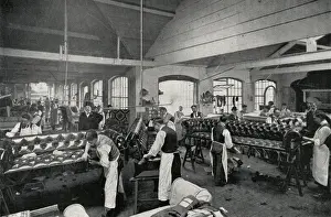 Leather Prints: Upholsterers at work, C V Smith factory, London