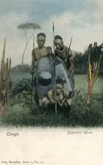 Shields Prints: Upoto Warriors - Congo, Africa