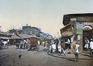 Calcutta Prints: Upper Chitpore Road, Calcutta, (Kolkata) India circa 1890s