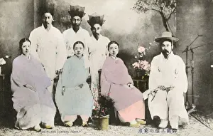 Extended Prints: Upper Class Korean Family in Traditional Costume