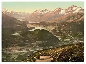 Grisons Prints: Upper Engadine, general view, Grisons, Switzerland