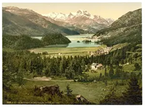Grisons Prints: Upper Engadine, Kampfer and Silverplana, II. Grisons, Switz