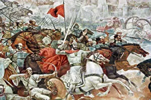 Albanian Collection: Uprising against the Ottoman Empire. Memorial wall dedicated