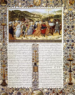 Urbinate Bible (1476-78). The Exodus. The departure of the I