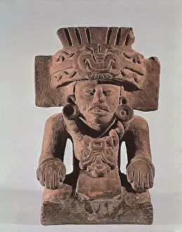 Urn with a seated character