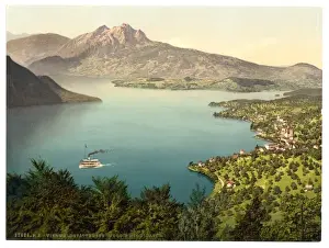 Urnersee and Pilatus, Lake Lucerne, Switzerland