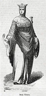 12th Century Prints: Urraca of Leon (1081-1126) called the Reckless