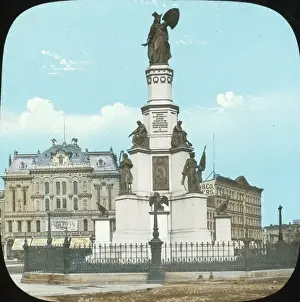 Detroit Prints: USA - Detroit Soldiers Memorial and Opera House