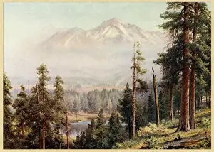 Shasta Prints: USA / Mt Shasta, Cloudy