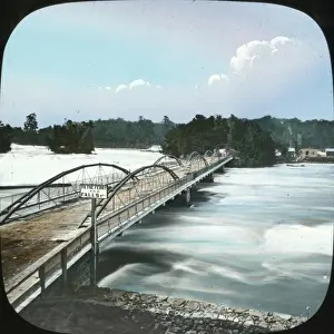 Rapids Prints: USA - Rapids and Bridge to Goat Island