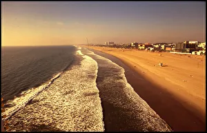 Monica Prints: USA - Santa Monica beach and ocean California
