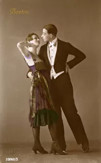 Dances Collection: USA - A stylish 1920s couple dance the Boston Two-Step