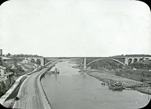 Lanes Prints: USA - Washington Bridge and Harlem River