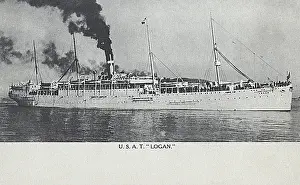 Billowing Prints: USAT Logan, American Army transport ship