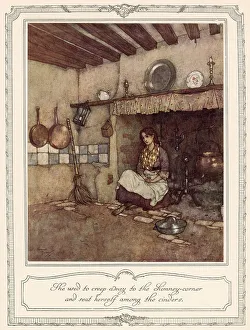Broom Prints: She used to creep away to the chimney-corner and seat herself among the cinders