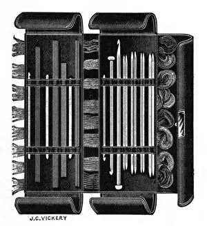 Vickery Prints: A Useful Knitting Case, WW1