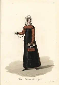 Usher Prints: Usher at a lodge, Paris, early 19th century