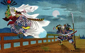 Victorious Prints: Ushiwakamaru defeats Benkei on the Gojo Bridge