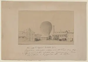 Octobre Prints: Usine e gaz de Vaugirard, 3 octobre 1870. Depart remis. Calm