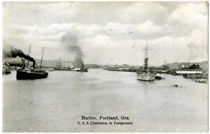 Oregon Collection: USS Charleston in harbour, Portland, Oregon, USA
