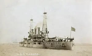 Battleships Prints: USS Kansas, American battleship