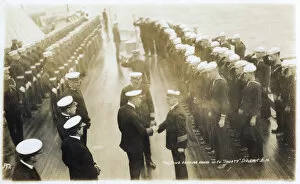 Scapa Gallery: USS New York, American battleship, with George V, WW1