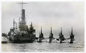 USS Tallahassee with submarines, WW1