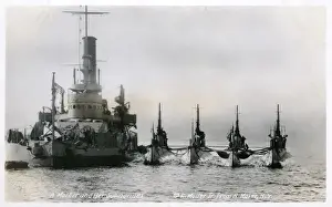 Tender Prints: USS Tallahassee with submarines, WW1