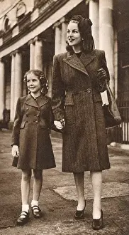 Utility Prints: Utility coats for mother and daughter, 1947
