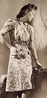 Utility Prints: Utility floral coverall, 1943 - WWII fashion